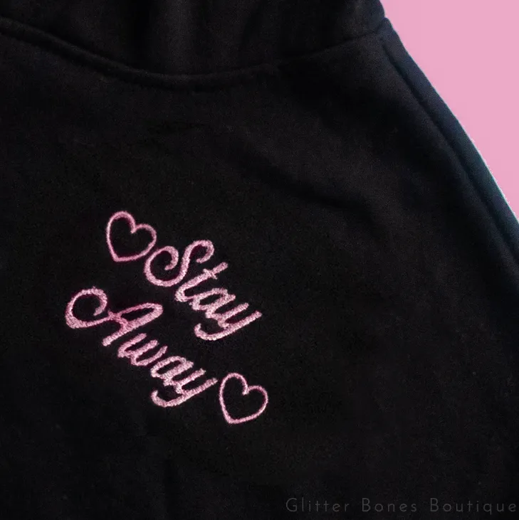 ♡ Stay Away ♡ Cropped Hoodie