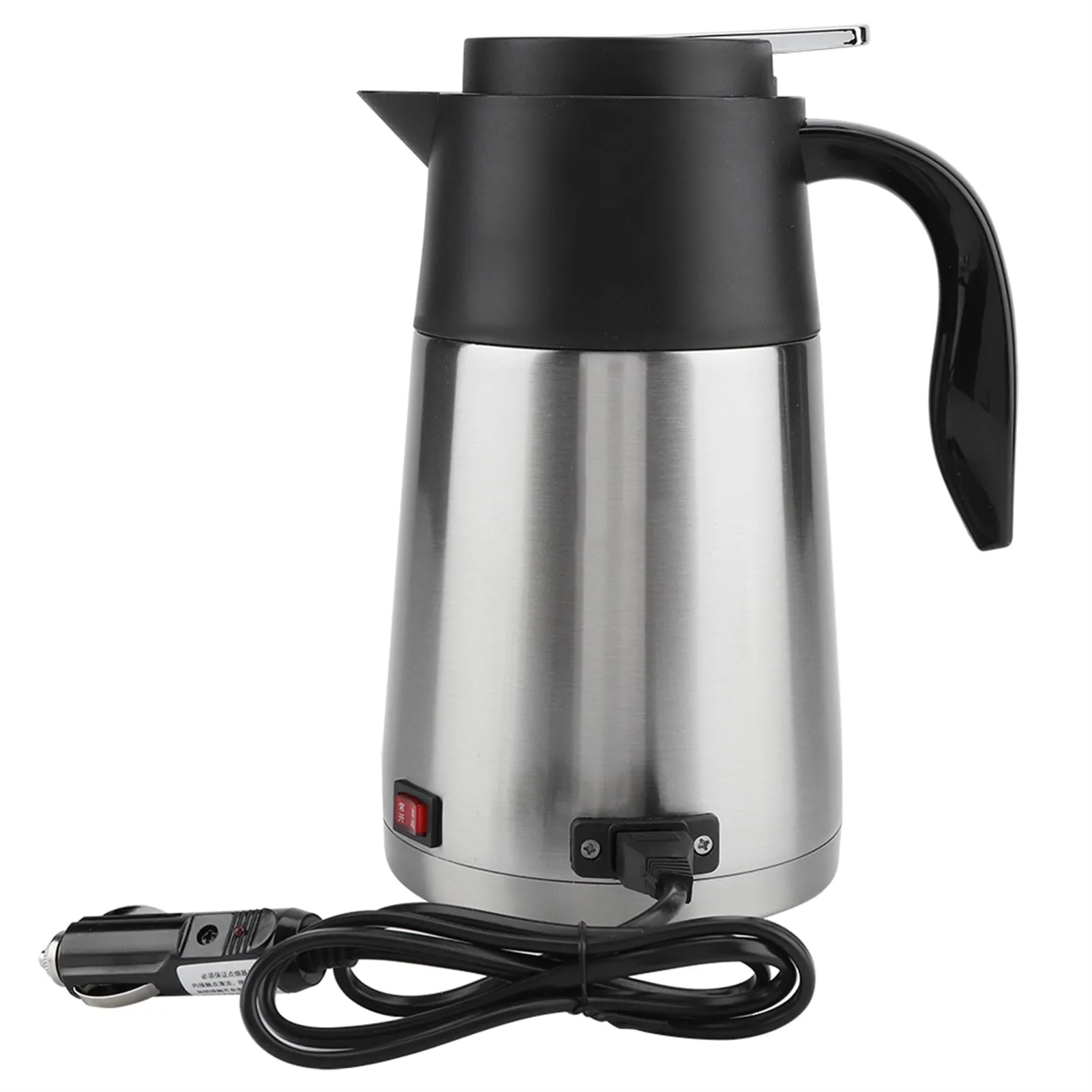 12V 1300ml Stainless Steel Car Truck Travel Electric Kettle Pot Heated Water Cup