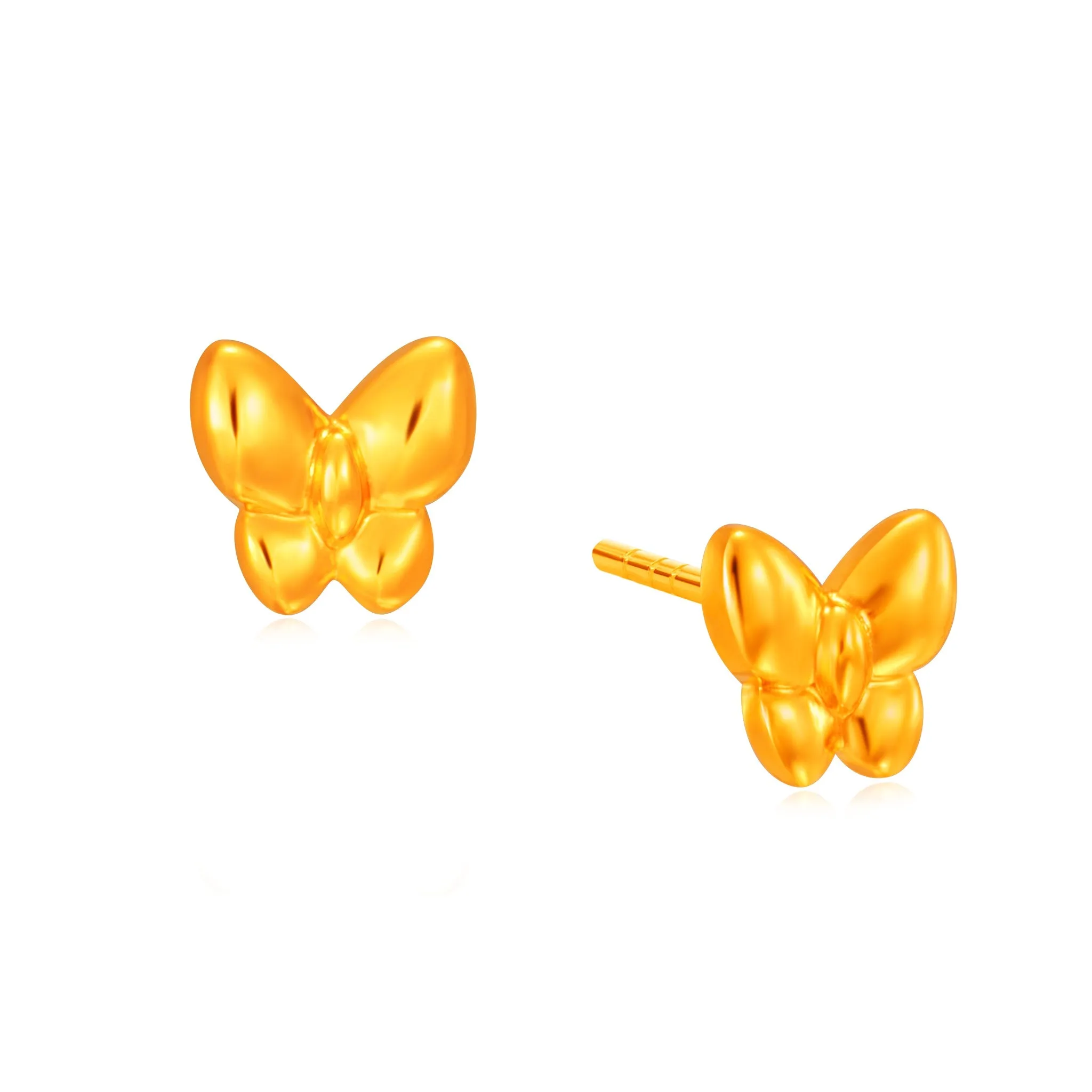 916 Gold Ethereal Winged Earrings