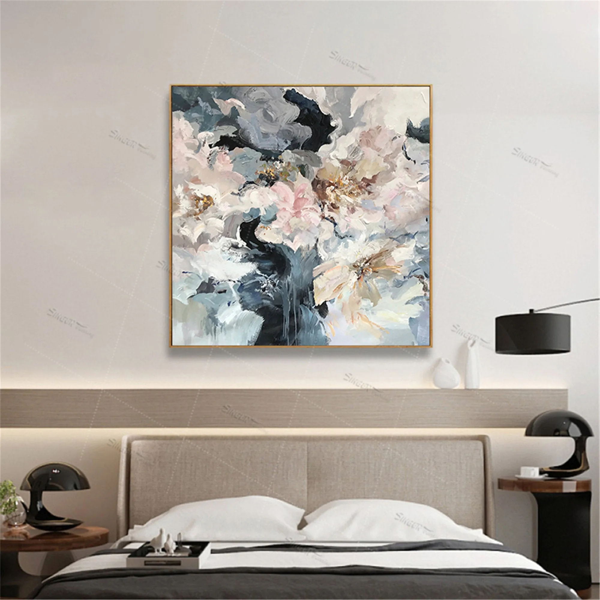 Abstract Handmade Flower Painting Large Paintings for Bedroom Gp053