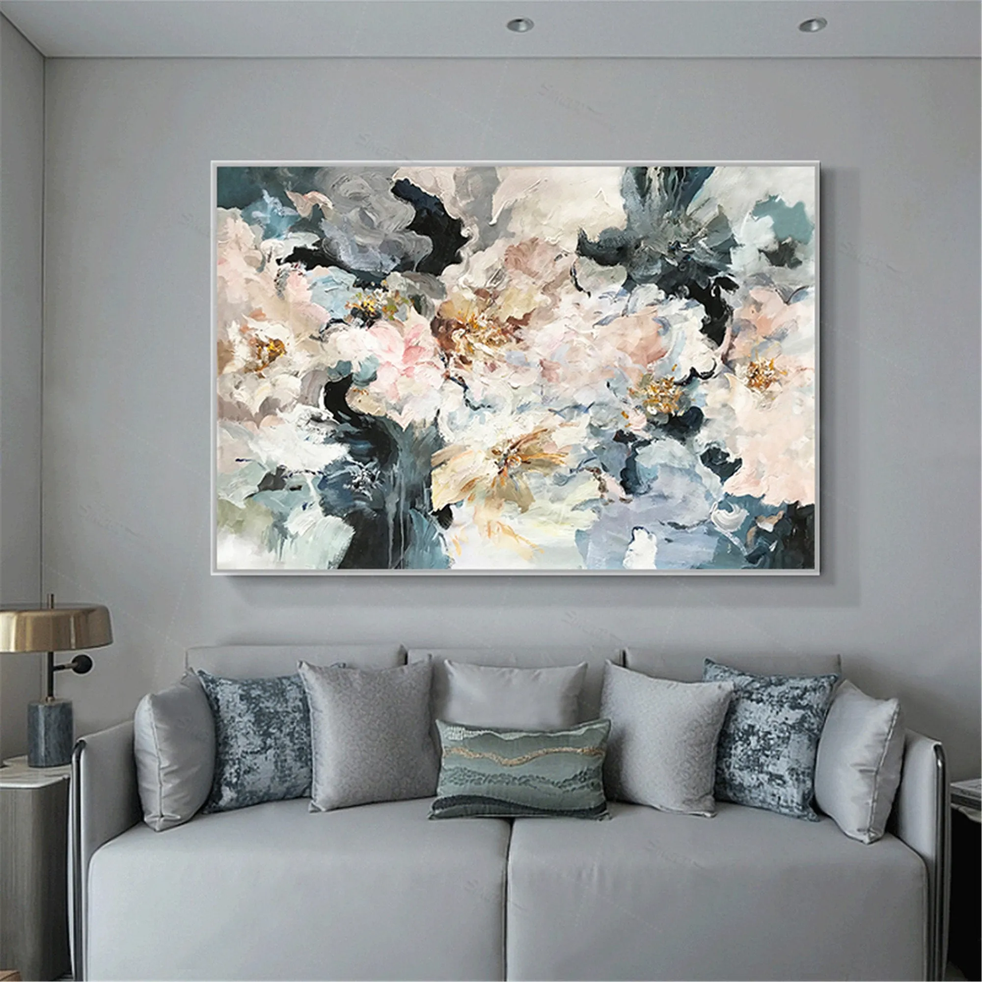 Abstract Handmade Flower Painting Large Paintings for Bedroom Gp053