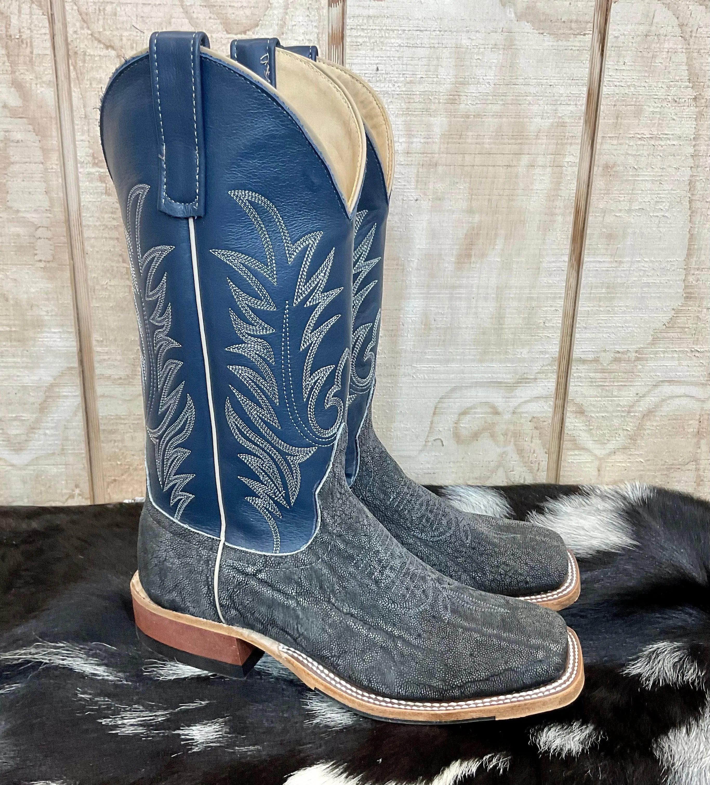 Anderson Bean Men's 13" Granite Safari Elephant Square Toe Cowboy Boots 332202