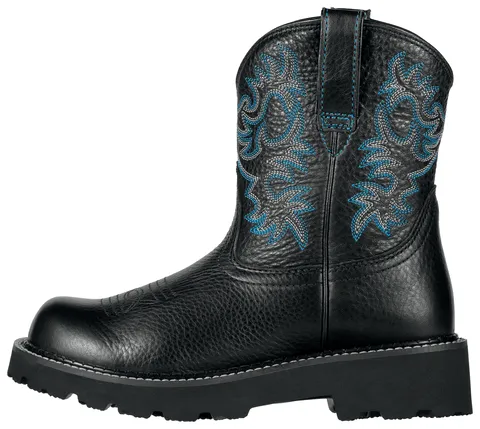 Ariat Women's Fatbaby Black Deertan Western Booties 10000833