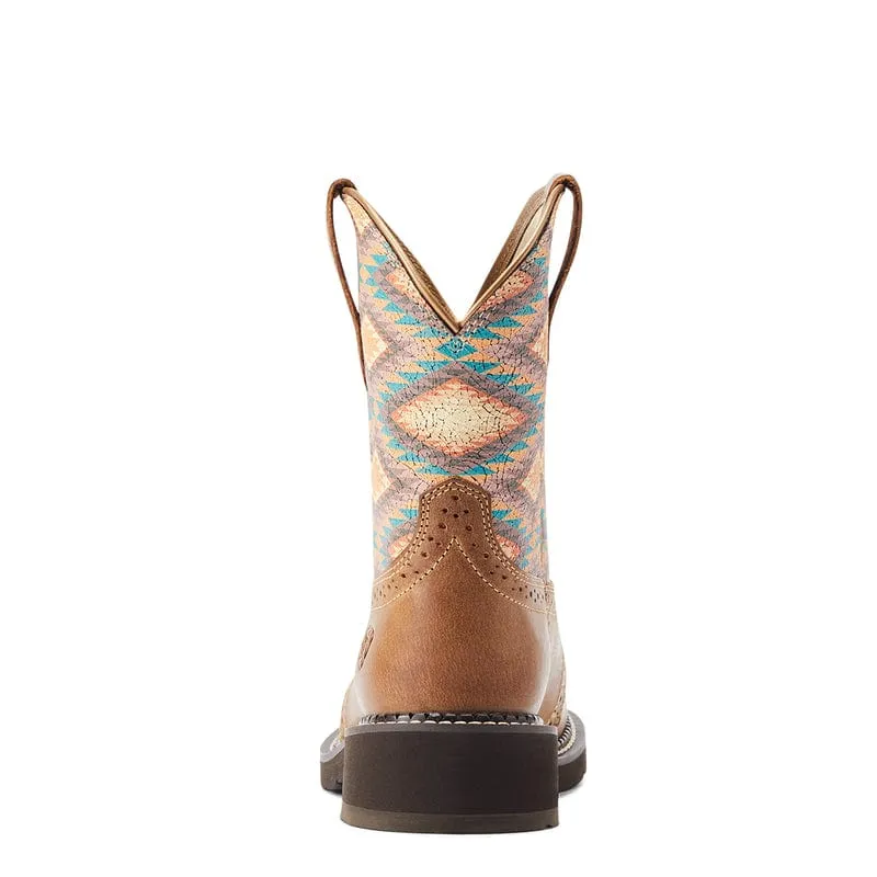 Ariat Women's Fatbaby Heritage Farrah Coastal Tan/Blanket Print Western Boots 10044438