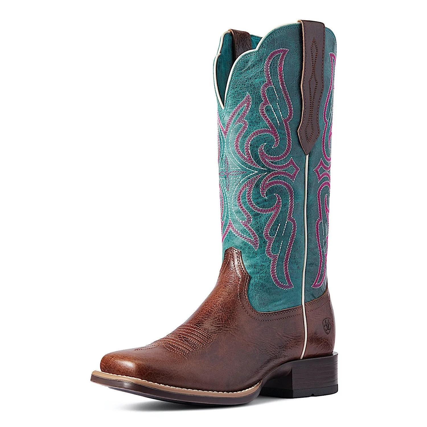 Ariat Womens Primera Stretchfit Barrel Brown / Antique Teal