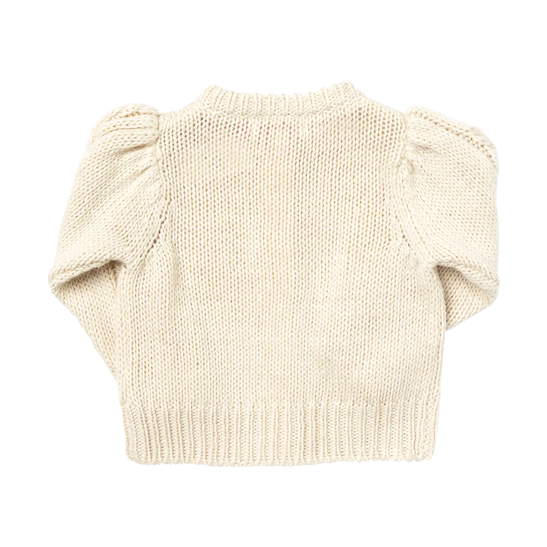 Baby Girls Cable Constance Sweater - Cream