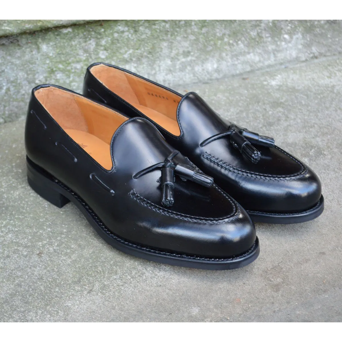 Berwick 1707 Tasselled Slip On (8491) - Black Rois Dainite