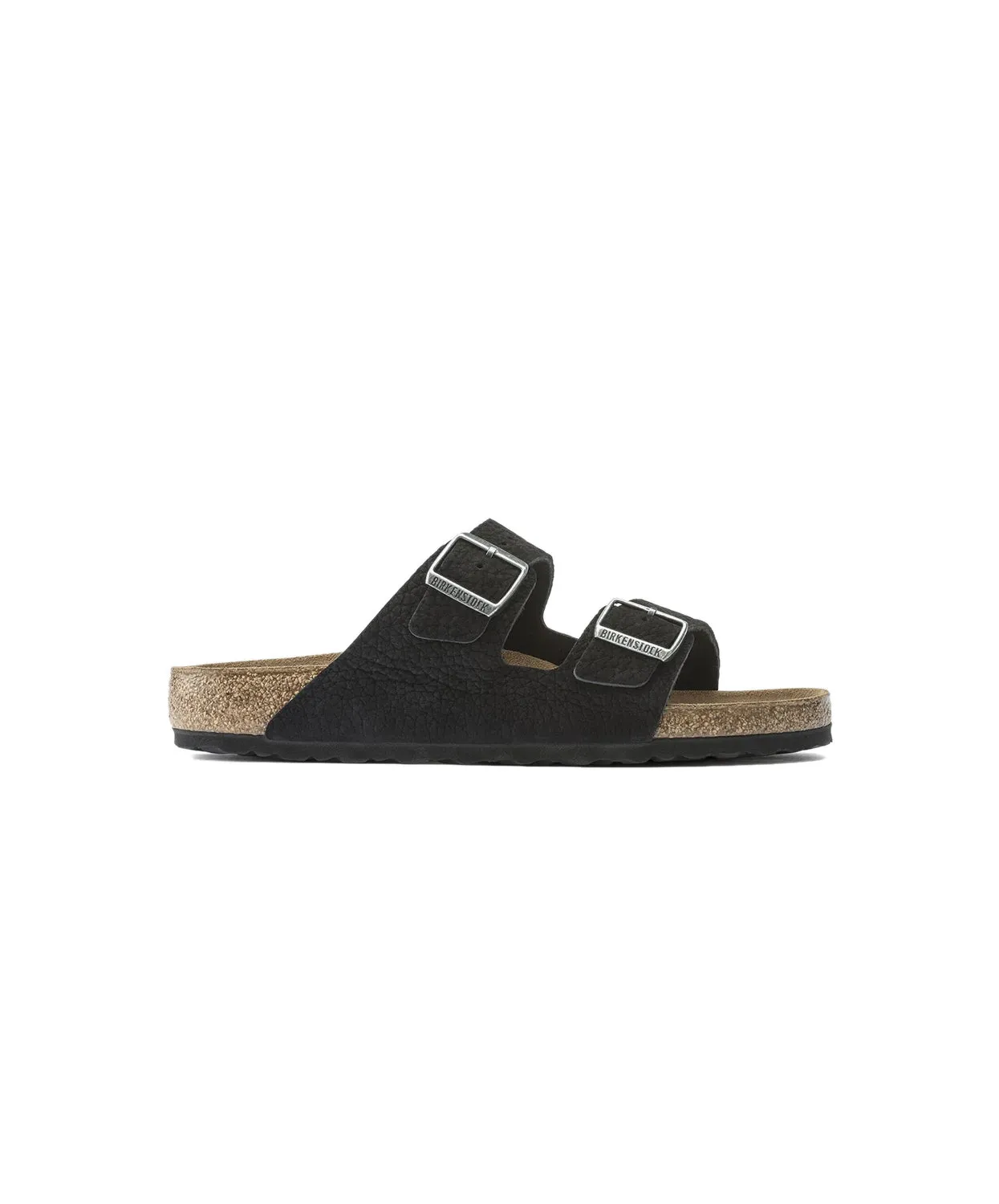 Birkenstock Arizona Nubuck Leather Desert Buck Black Sandals