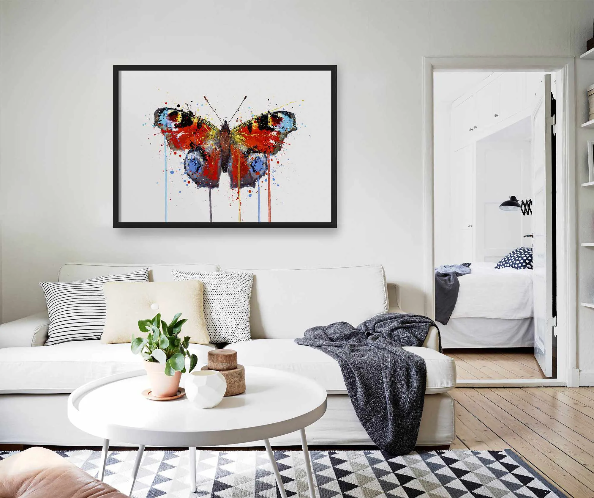 Butterfly Wall Art Print ‘Peacock’