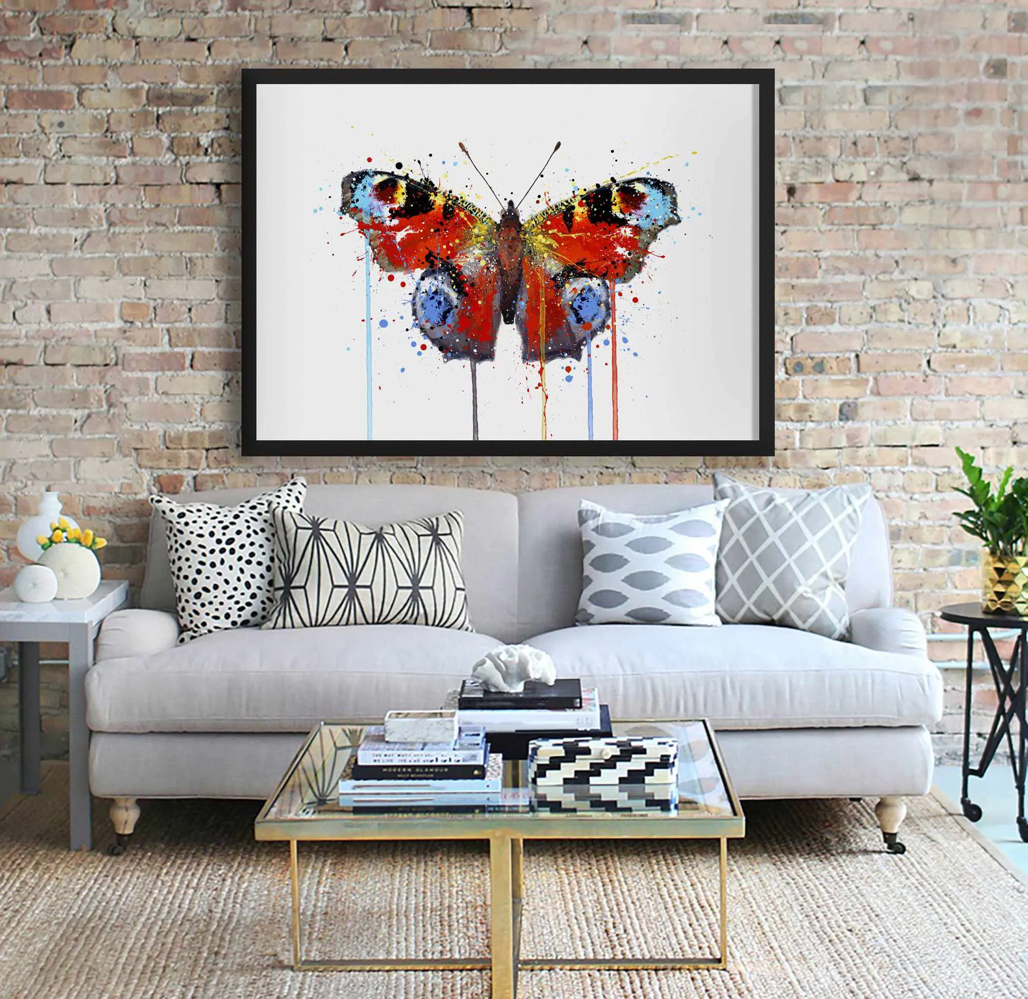 Butterfly Wall Art Print ‘Peacock’