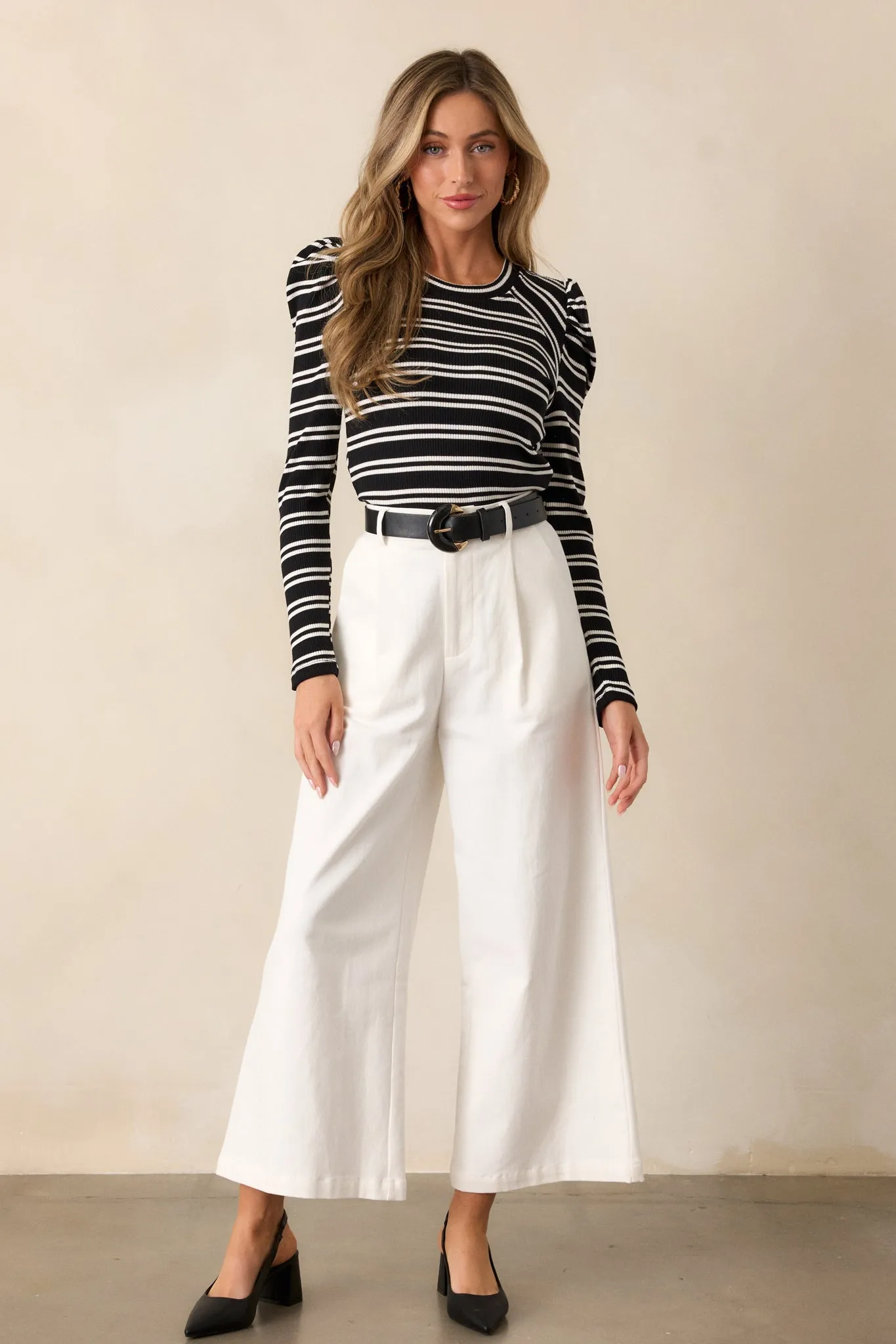 Call It Fate Ivory Wide Leg Jeans