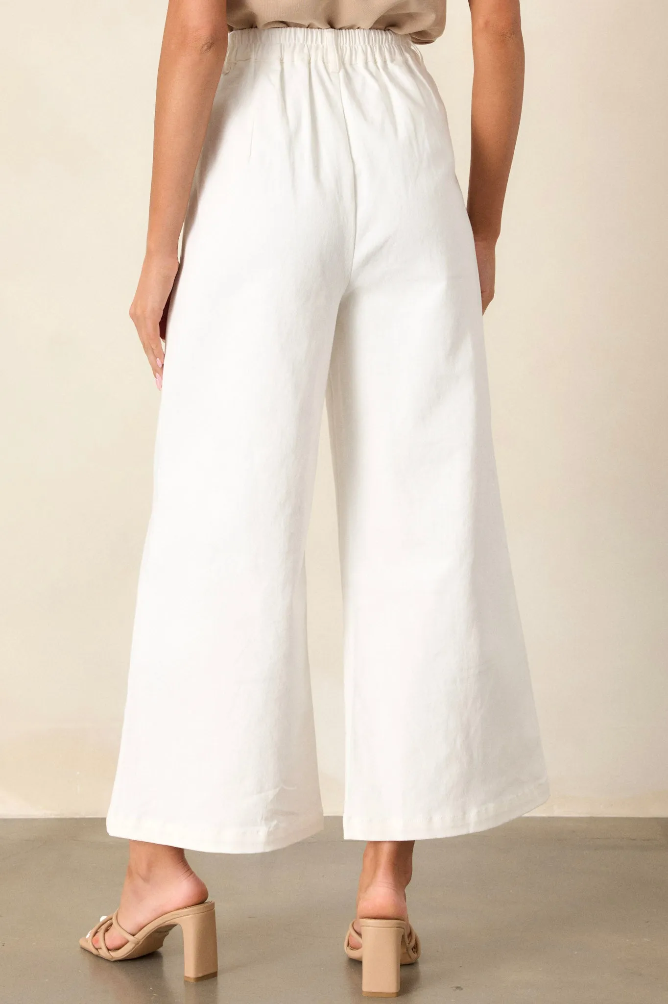 Call It Fate Ivory Wide Leg Jeans