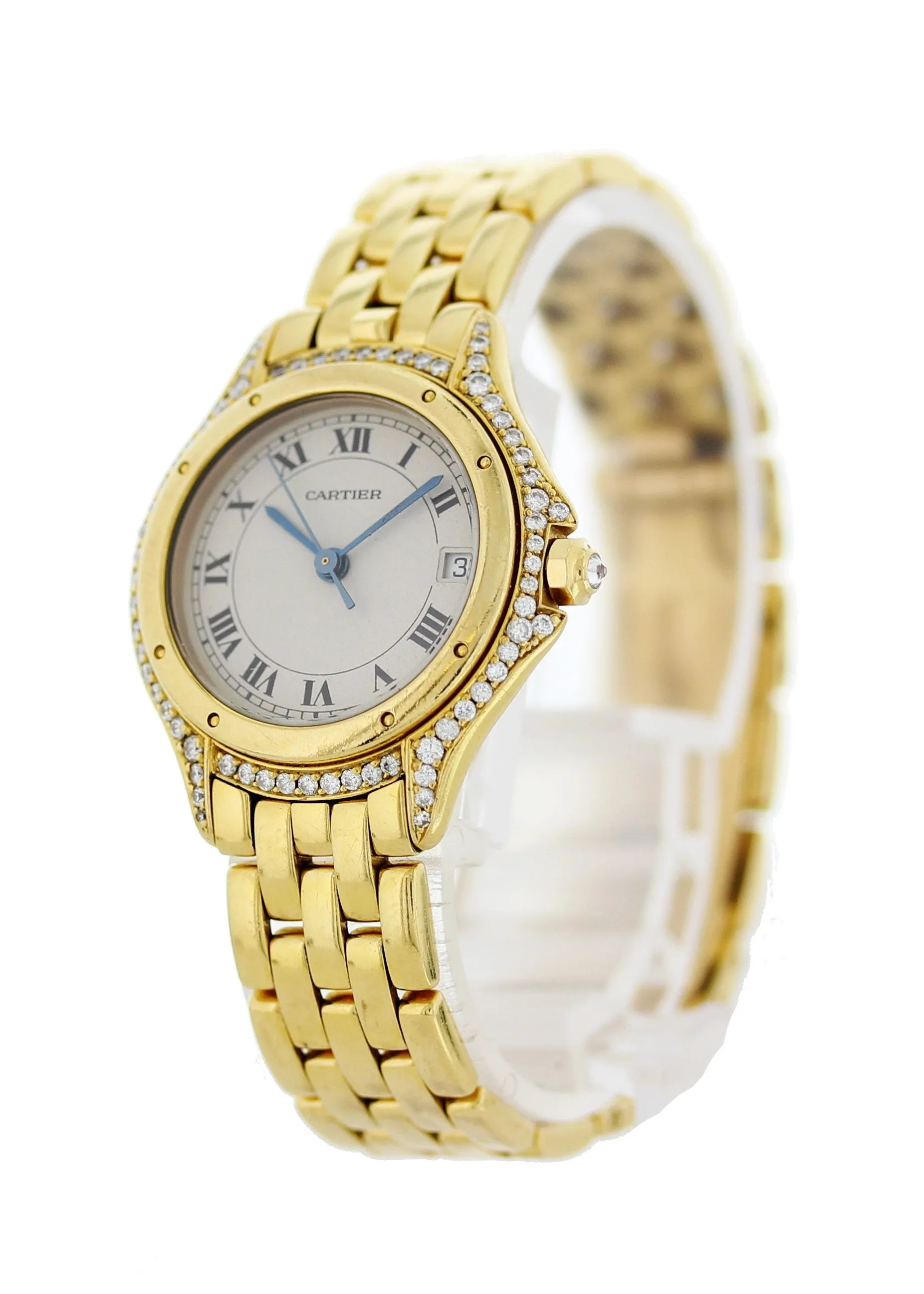 Cartier PanthÃ¨re Cougar 887907 18K Yellow Gold Watch