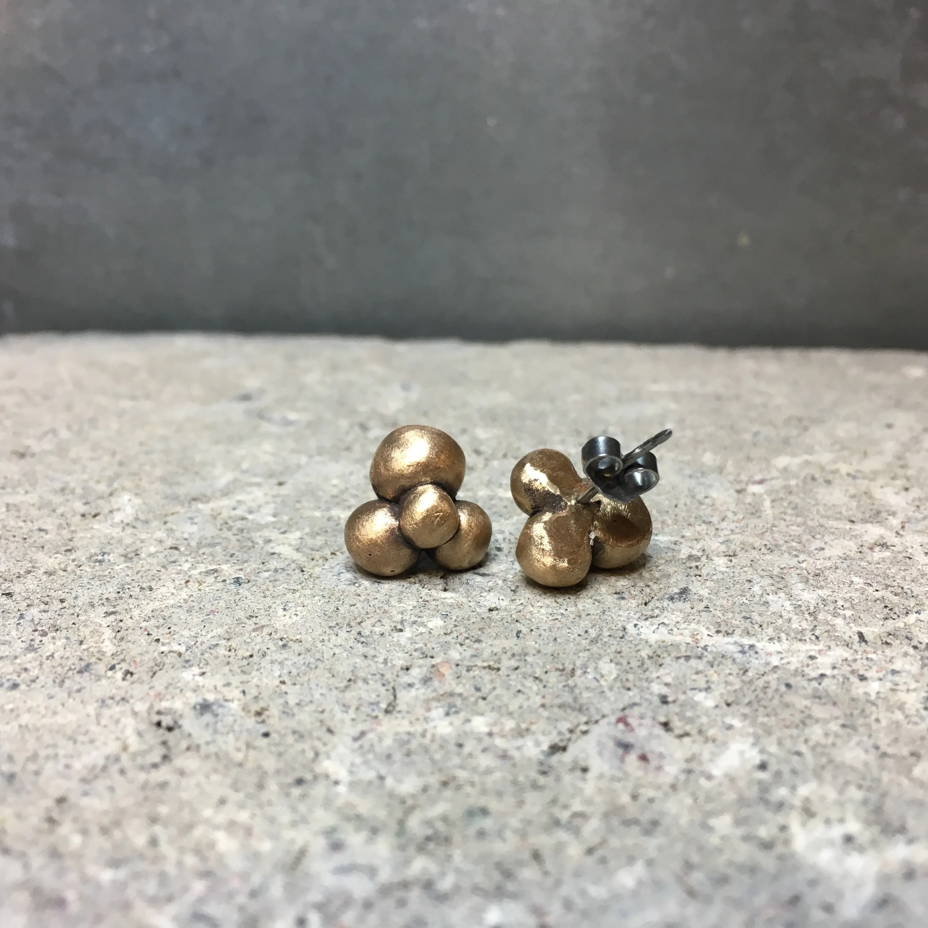 Cluster Earrings in Bronze