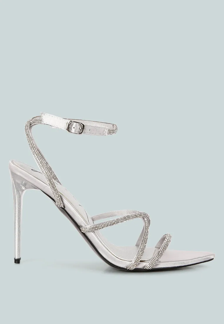 Dare Me Rhinestone Embellished Stiletto Sandals By Ruw