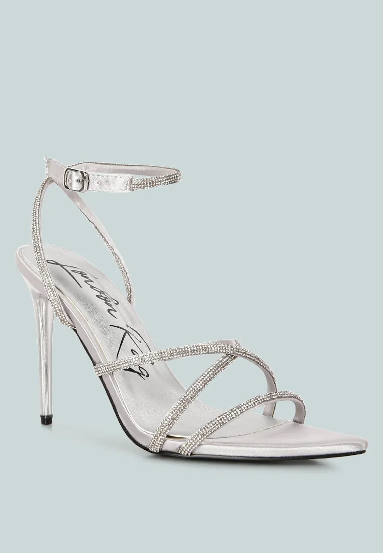 Dare Me Rhinestone Embellished Stiletto Sandals By Ruw