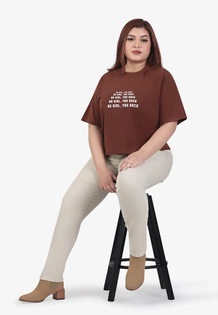 Equality WOMEN'S DAY Crop Tee - Brown