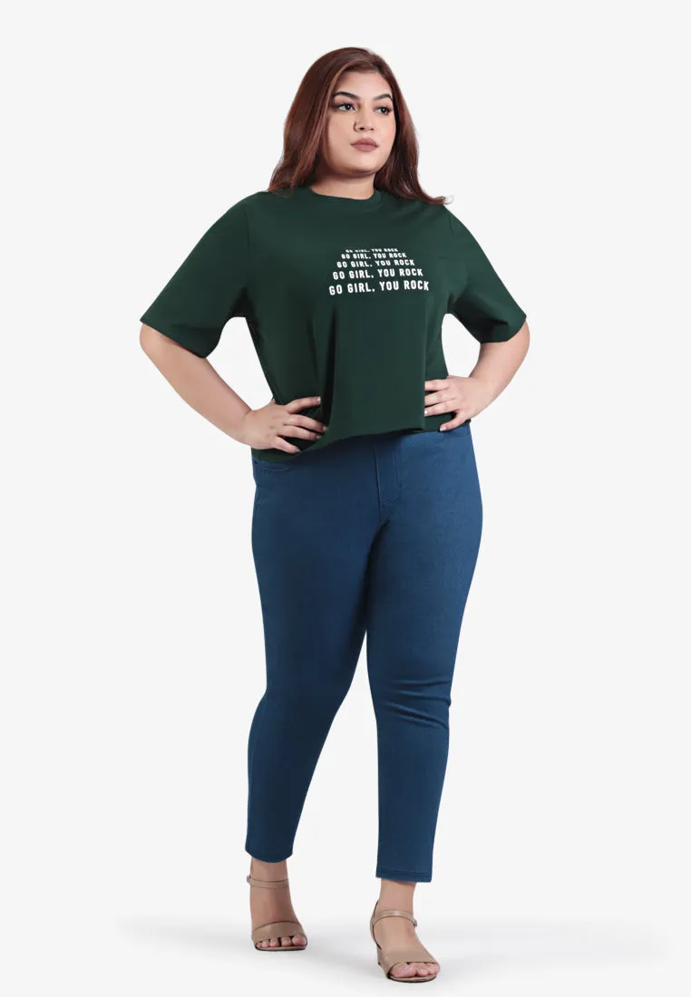 Equality WOMEN'S DAY Crop Tee - Dark Green