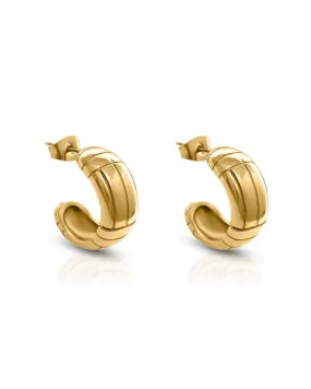 Ever Jewellery Podium Hoop Earring - Gold