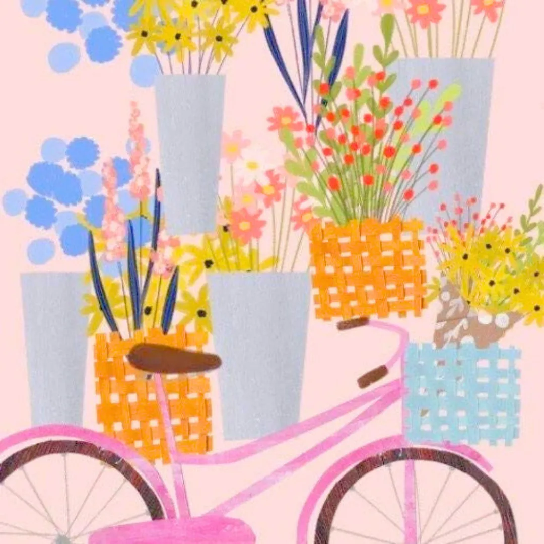 Flower Market Bike Print