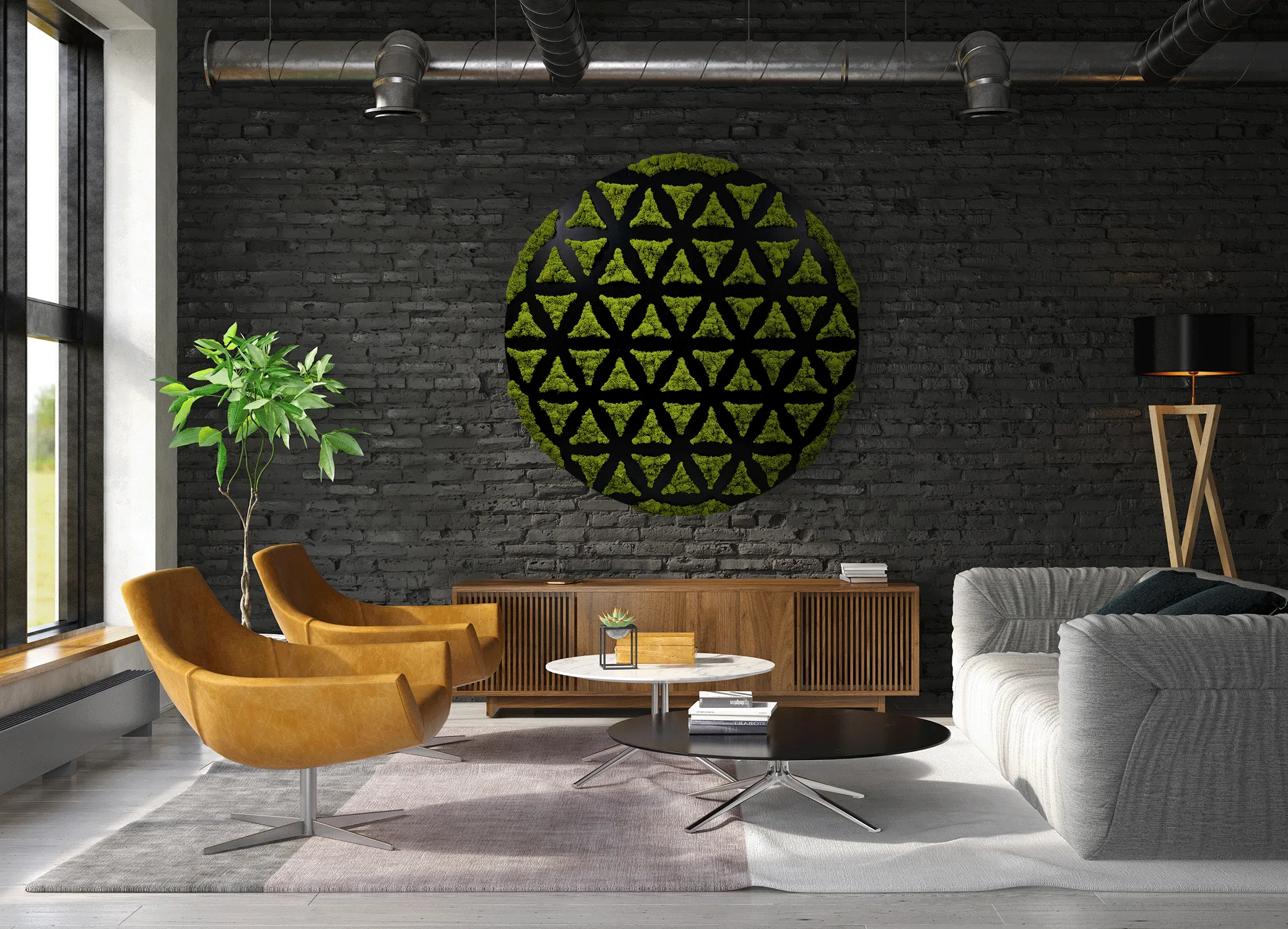 Flower of Life Moss Art