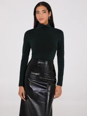 Glitter Turtleneck Top