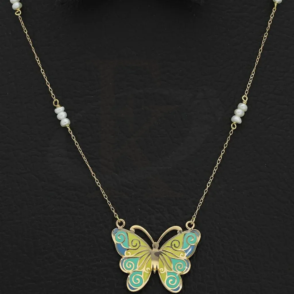 Gold Butterfly Necklace 18KT - FKJNKL18K2544