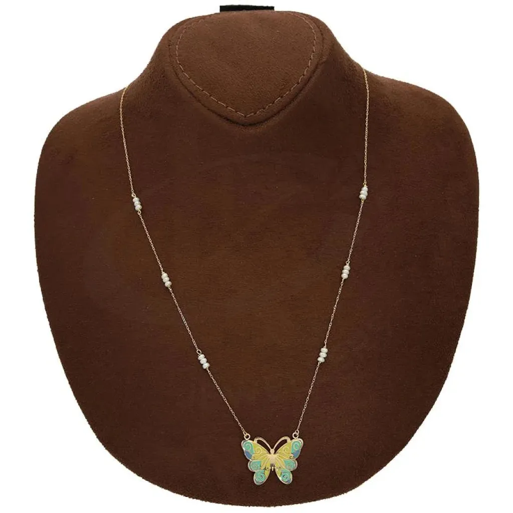 Gold Butterfly Necklace 18KT - FKJNKL18K2544