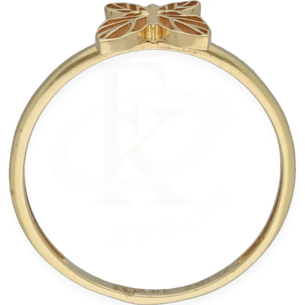 Gold Butterfly Shaped Ring 18KT - FKJRN18K7336