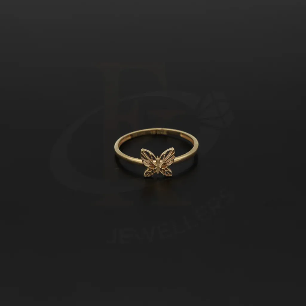 Gold Butterfly Shaped Ring 18KT - FKJRN18K7336