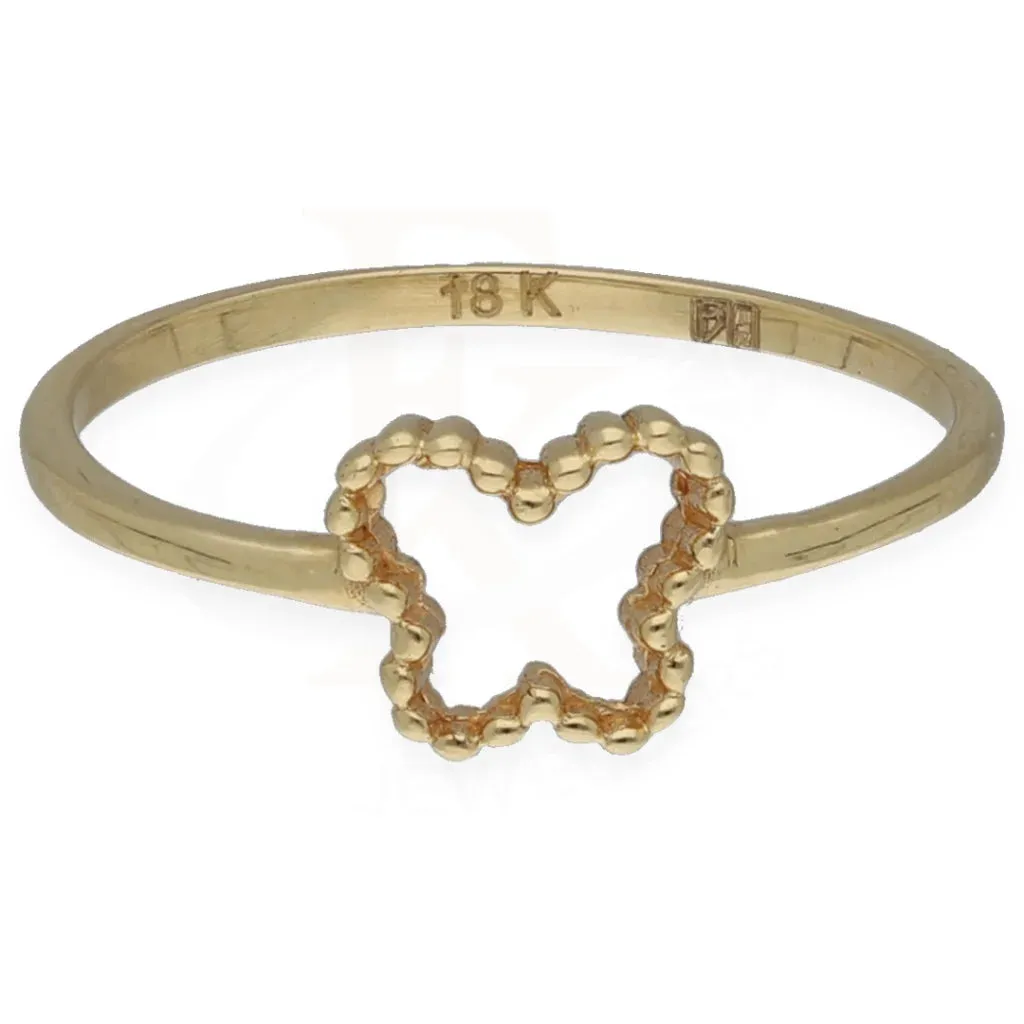 Gold Butterfly Shaped Ring 18KT - FKJRN18K7340