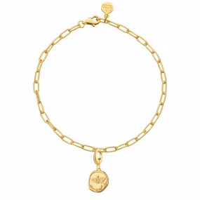 Gold Plated Manifest Charm Bracelet