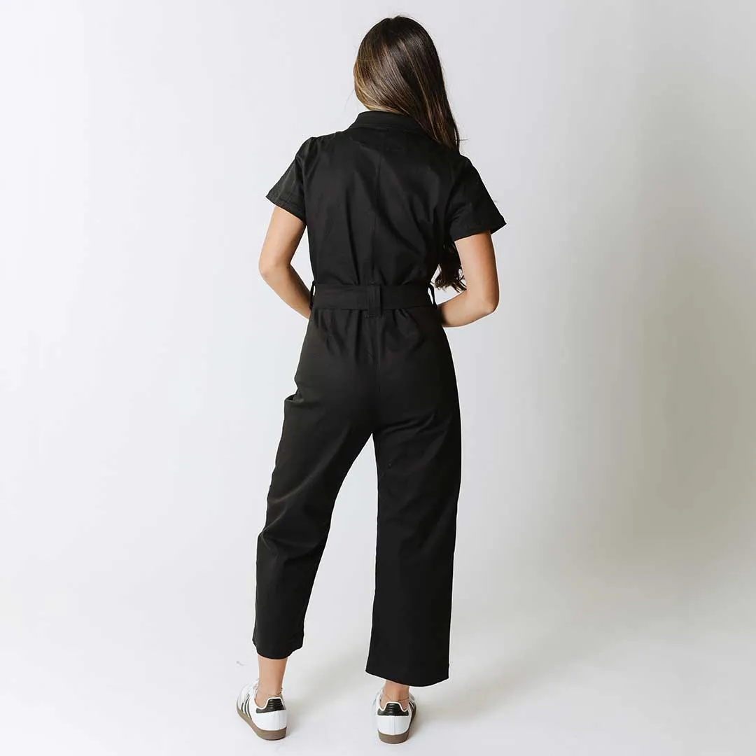 Hamptons Jumpsuit, Black Canvas