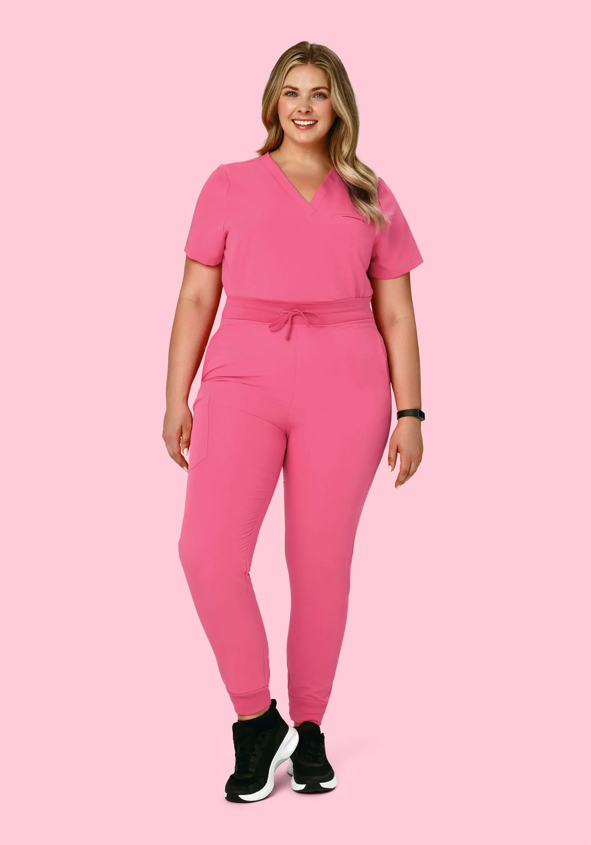 High Waisted Joggers Bubblegum