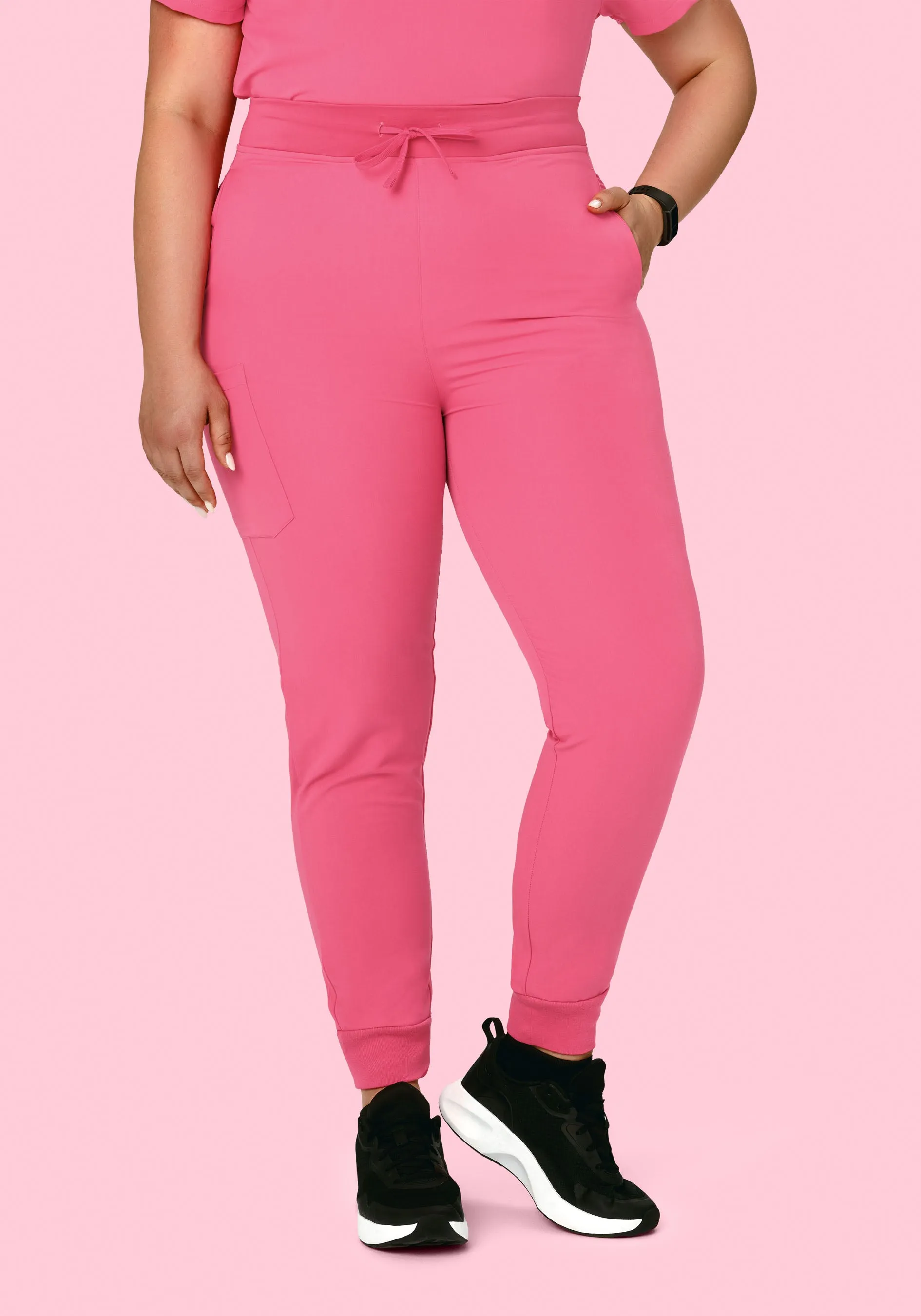 High Waisted Joggers Bubblegum