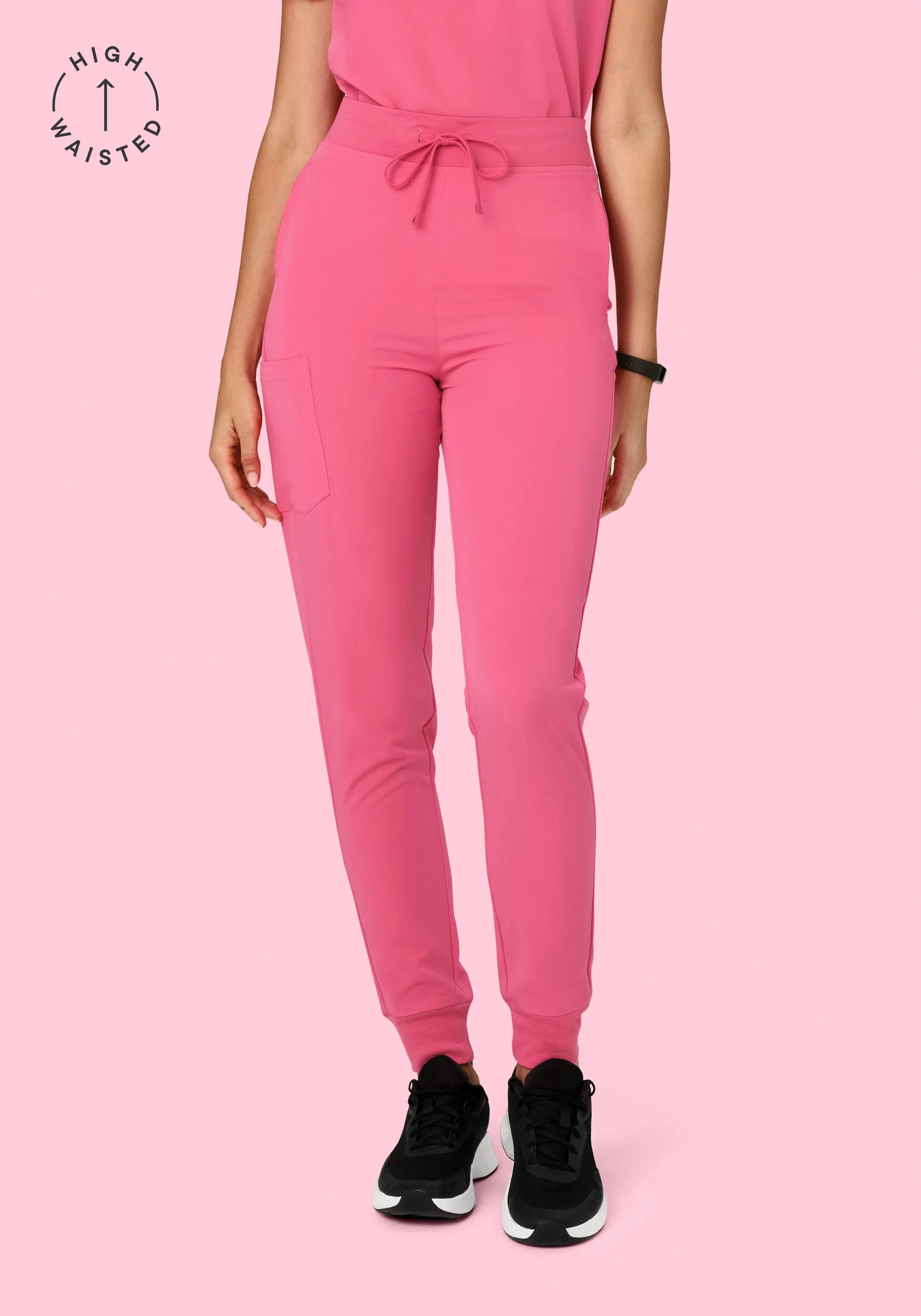 High Waisted Joggers Bubblegum