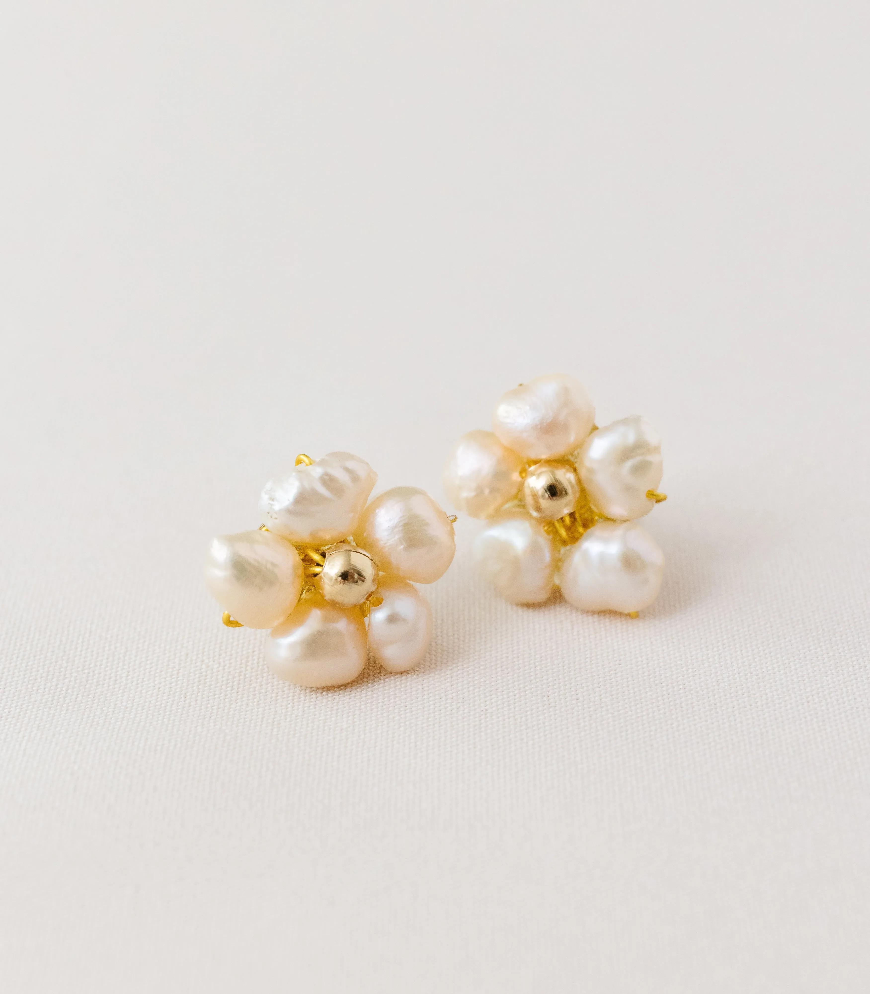 Kalachuchi Pearl Studs Earrings