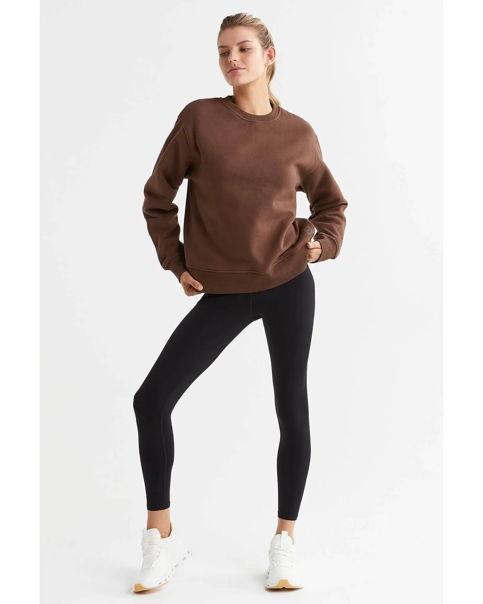 Lilybod Millie Classic Fleece Crew - Peppercorn