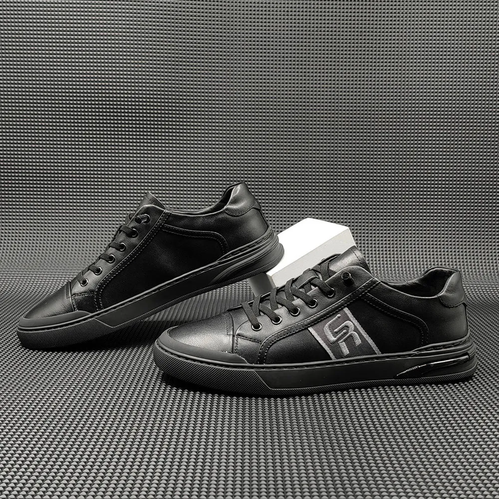 Men Fashion Soft Leather Flat Casual Shoes