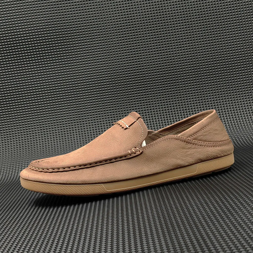 Men Handmade Minimalist Soft Leather Casual Loafers