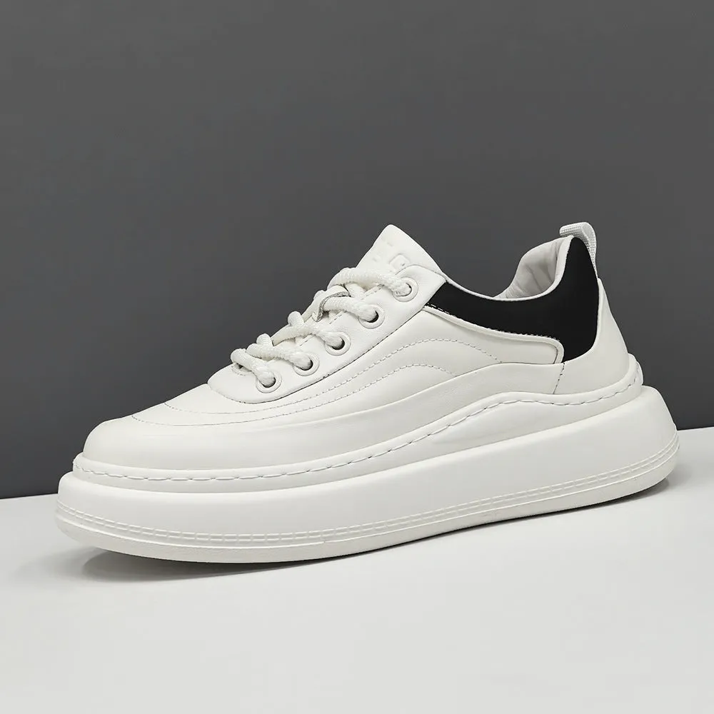 Men Minimalism Fashion Leather Casual Sneakers