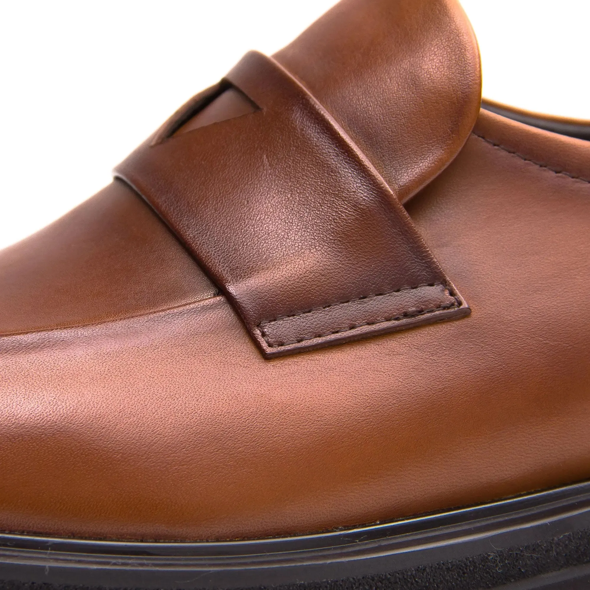 Men's Formal Horsehide Square Loafers D96138