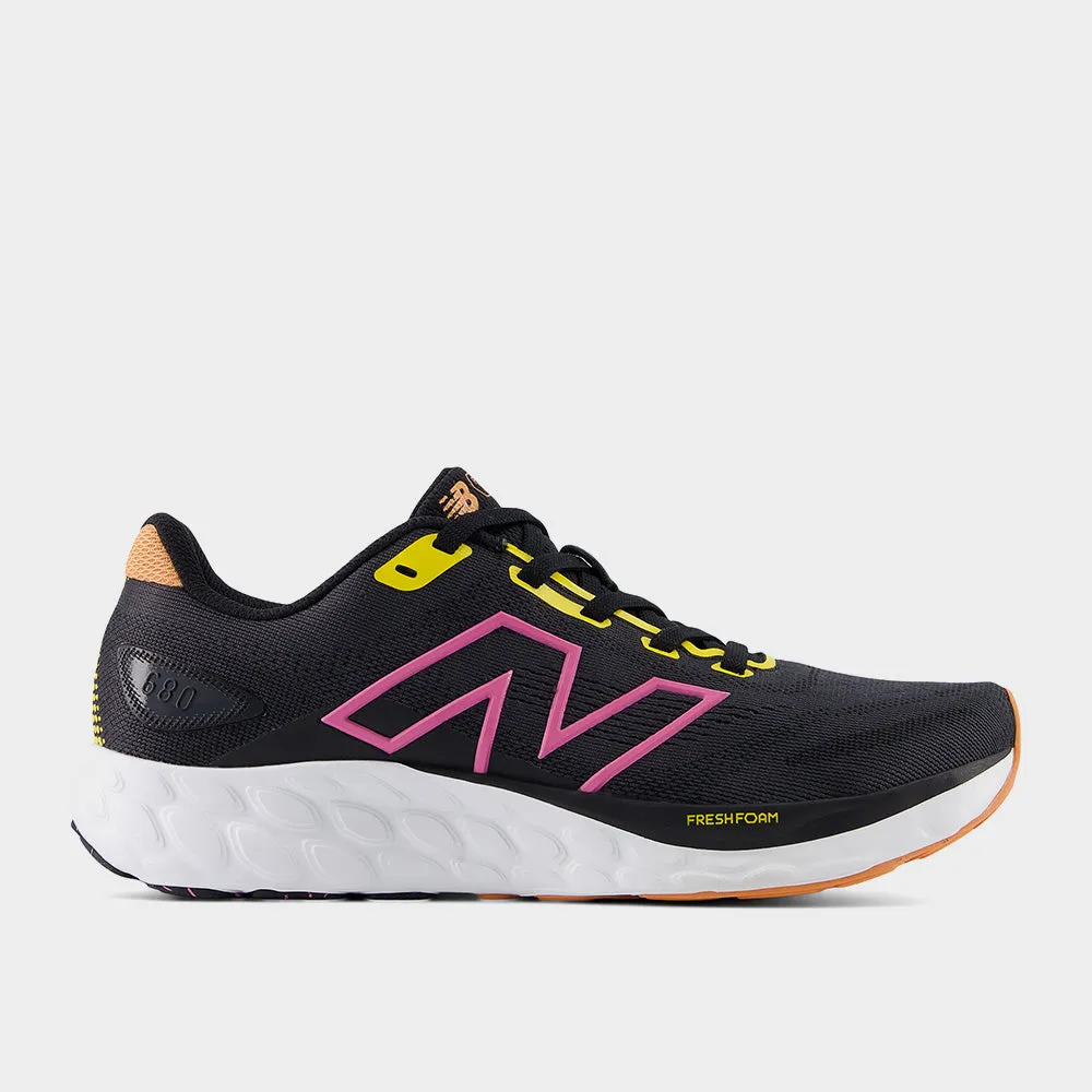 New Balance Womens W680CM8 Performance Running Black/pink _ 182820 _ Black