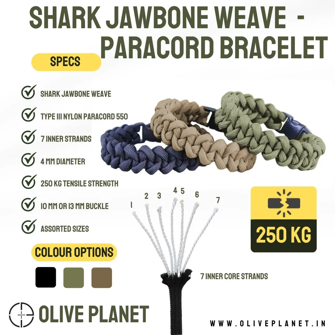 Paracord Bracelet - Shark Jawbone