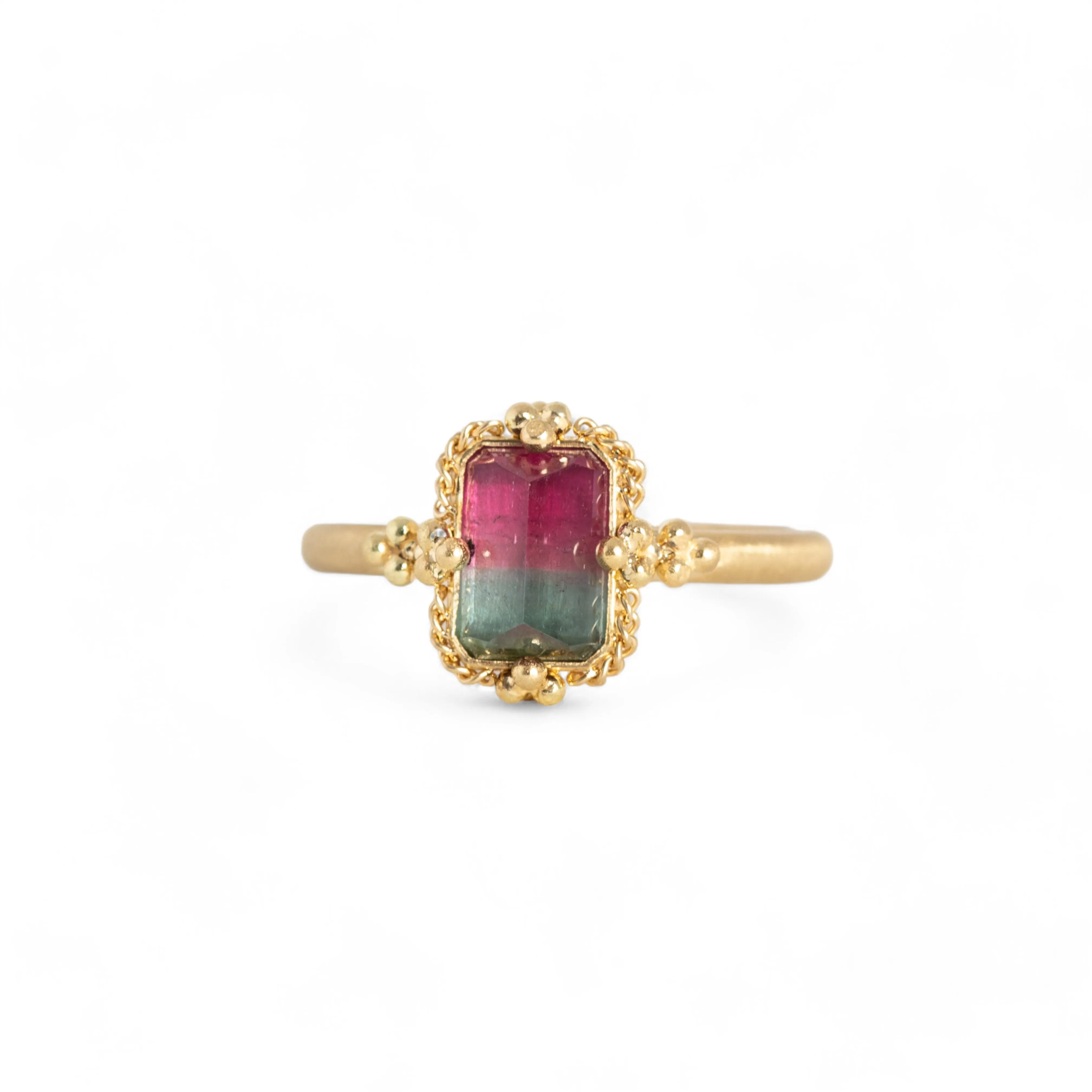 Petite Watermelon Tourmaline Ring