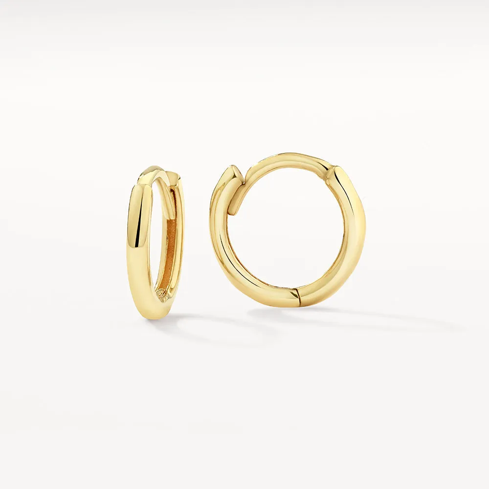 Plain Mini Huggie Earrings in 10k Gold