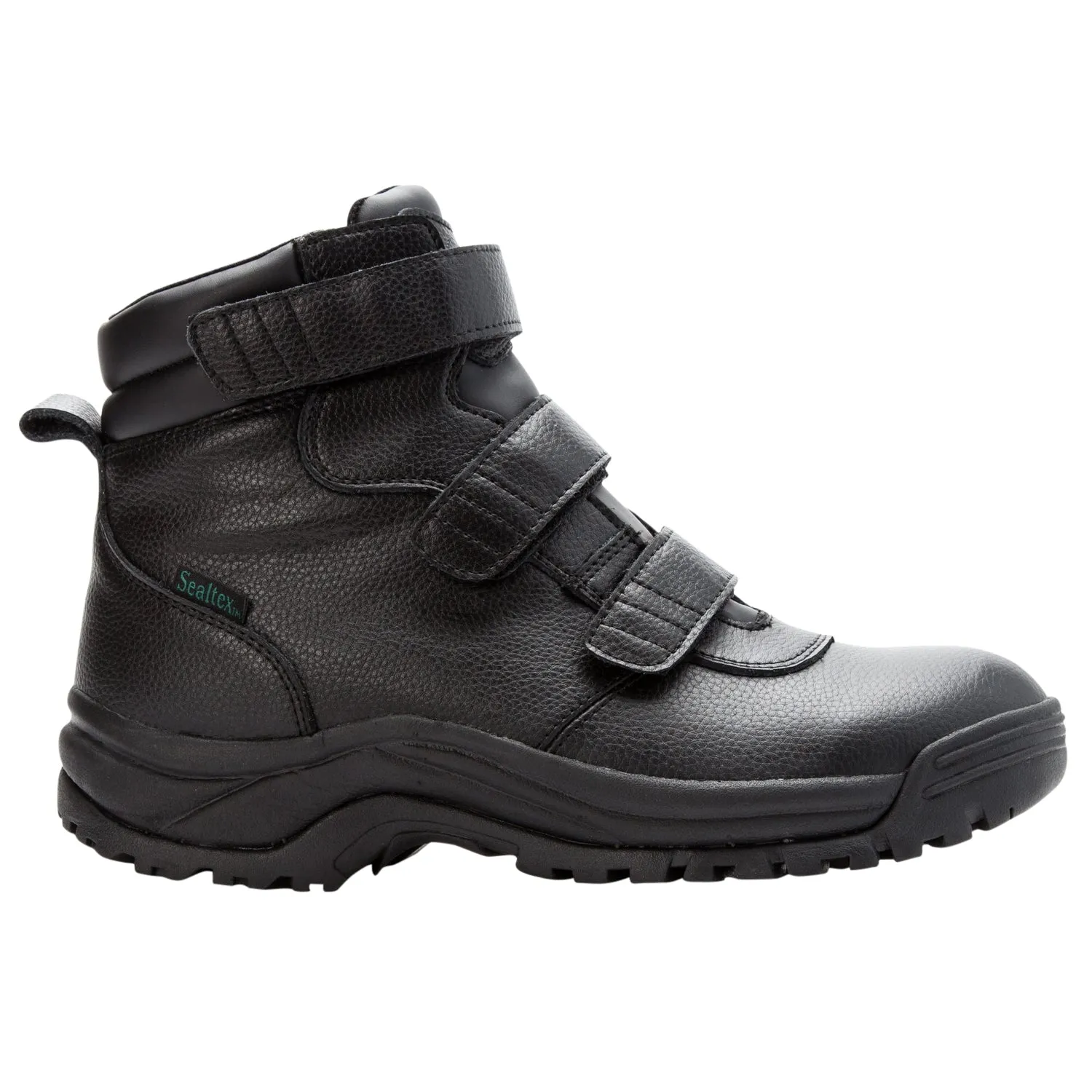 Propet's Men Diabetic Work Boots- Cliff Walker Tall Strap MBA033L - Black