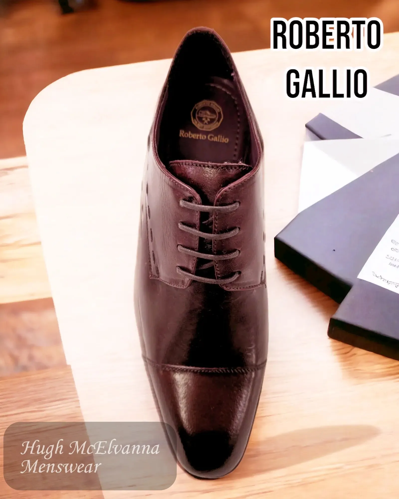 Roberto Gallio BURGUNDY Laced Shoes - TIMOTHY