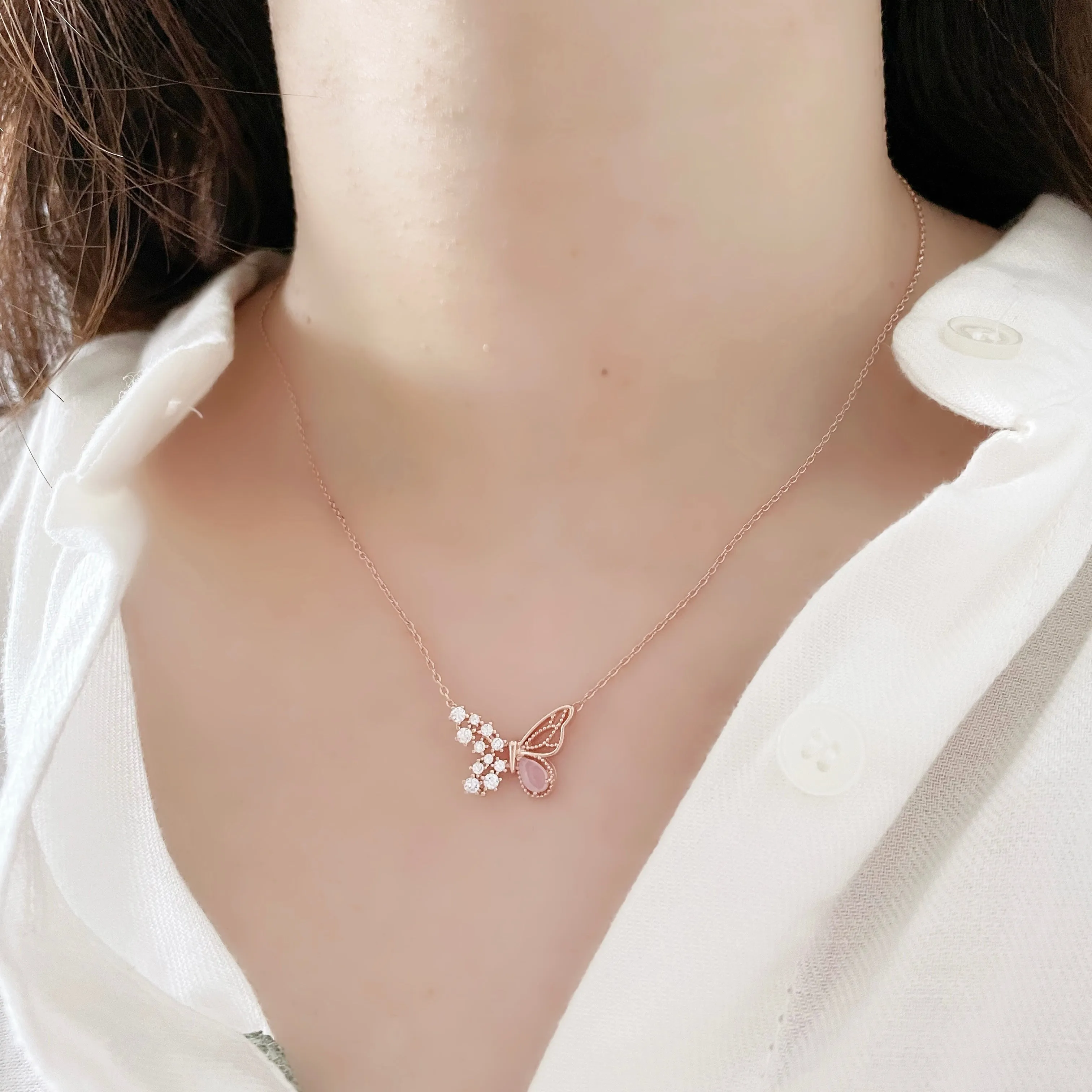 Rose Gold Chrysalis Necklace