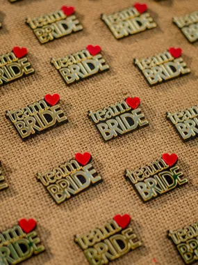 Team Bride Brooches Bulk Set